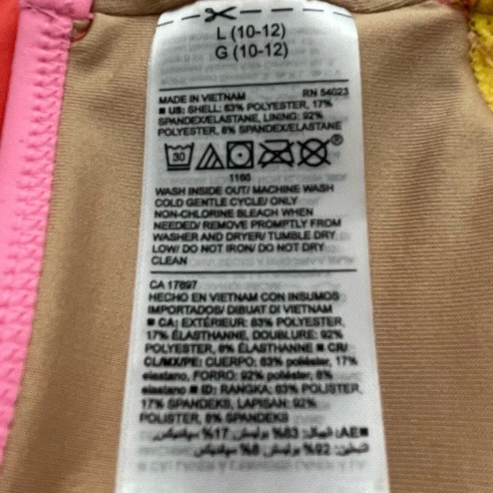 Old Navy Pineapple Bikini Top Sz L (10-12)
